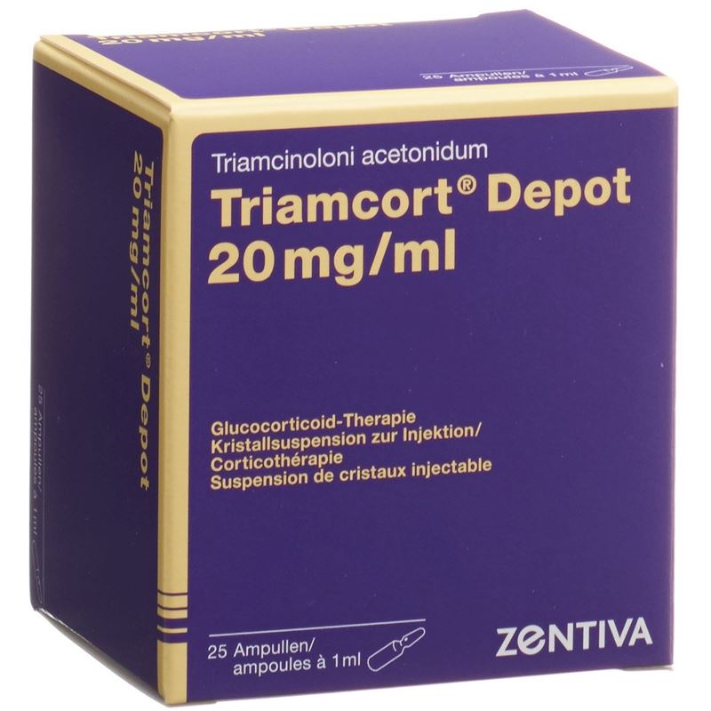 TRIAMCORT Depot Krist Susp 20 mg/ml 25 Amp 1 ml