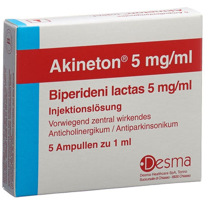 AKINETON Inj Lös 5 mg/ml 5 Amp 1 ml