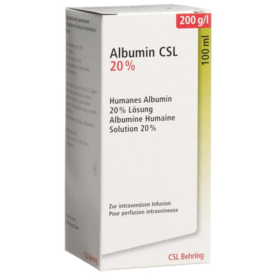 ALBUMIN CSL Inf Lös 20 % 100ml