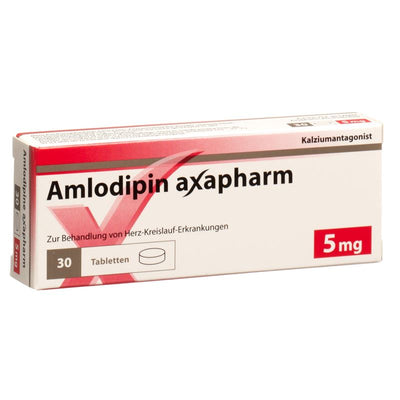 AMLODIPIN axapharm Tabl 5 mg 30 Stk