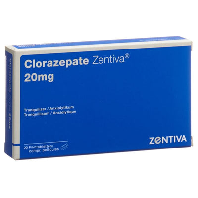 CLORAZEPATE Zentiva Filmtabl 20 mg 20 Stk