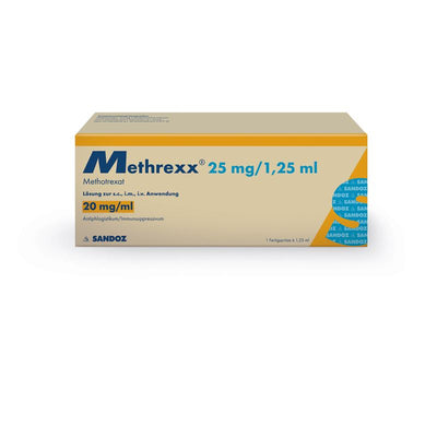 METHREXX Inj Lös 25 mg/1.25ml Fertspr 1.25 ml