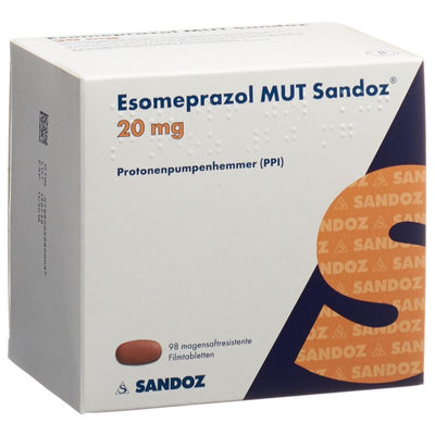 ESOMEPRAZOL MUT Sandoz Filmtabl 20 mg 98 Stk