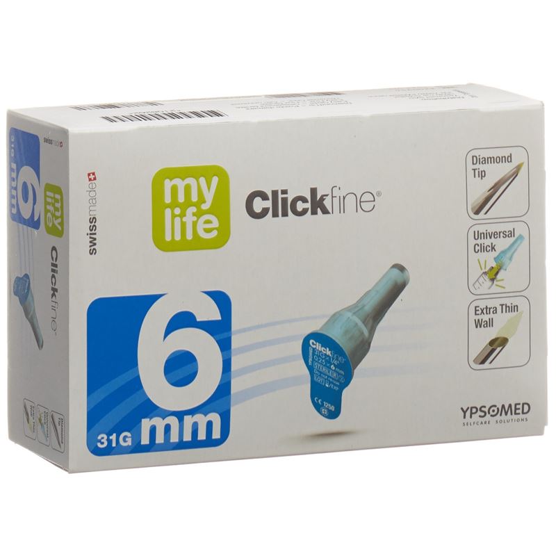 MYLIFE (PI-APS) CLICKFINE Pen Nad 6mm 31G 100 Stk