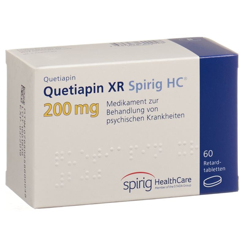 QUETIAPIN XR Spirig HC Ret Tabl 200 mg 60 Stk