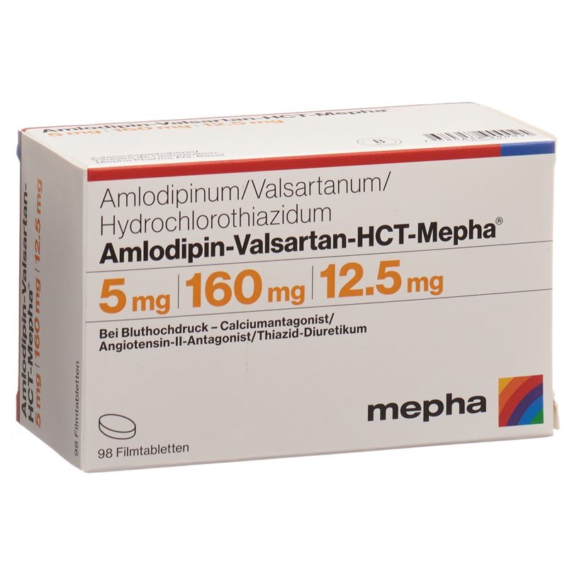 AMLODIPIN VALSARTAN HCT Mepha 5/160/12.5 98 Stk