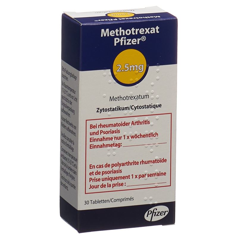 METHOTREXAT Pfizer Tabl 2.5 mg Blist 30 Stk