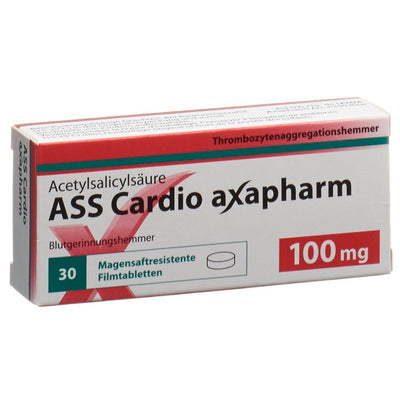 ASS CARDIO axapharm Filmtabl 100 mg 30 Stk