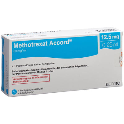 METHOTREXAT Accord 12.5 mg/0.25ml Fertspr 0.25 ml