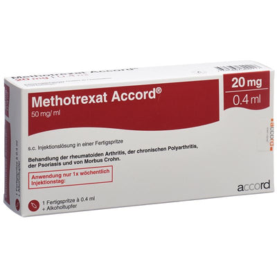 METHOTREXAT Accord 20 mg/0.4ml Fertspr 0.4 ml