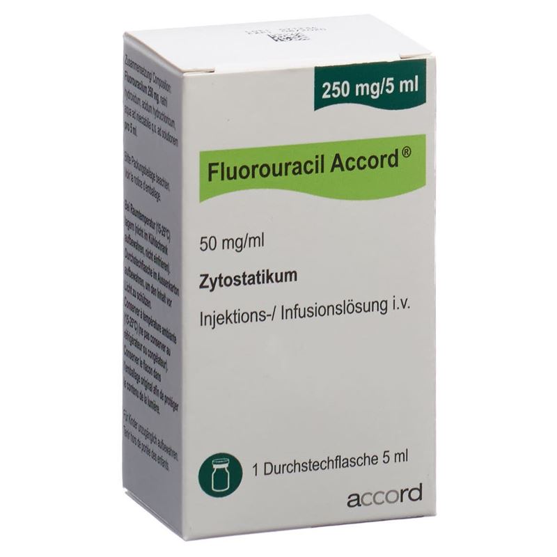 FLUOROURACIL Accord Inj Lös 250 mg/5ml 5 ml