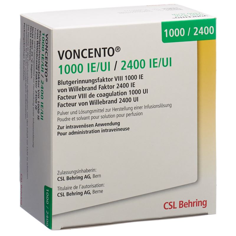 VONCENTO 1000 I.E./2400 I.E. cum Solv 10 ml