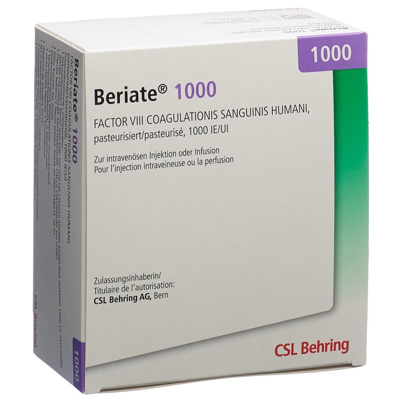 BERIATE Trockensub 1000 IE c Solv + Set Durchstf