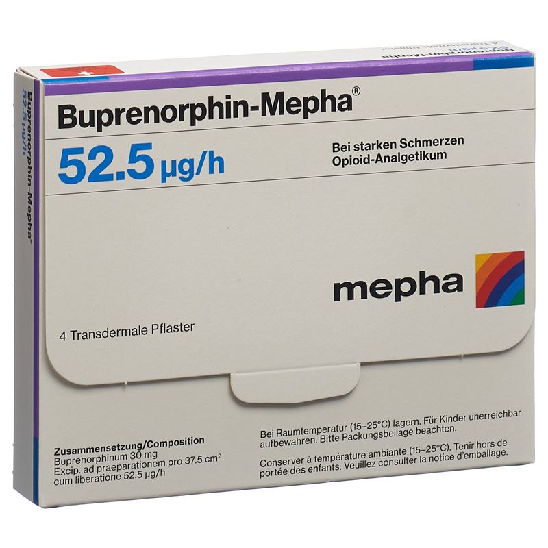 BUPRENORPHIN Mepha TTS 52.5 mcg/h Btl 4 Stk