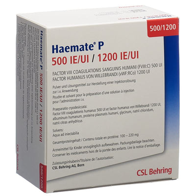 HAEMATE P Trockensub 500/1200 IE c Solv+Set Vial