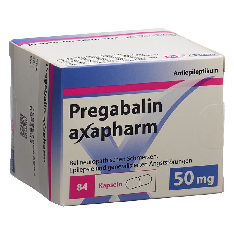 PREGABALIN axapharm Kaps 50 mg 84 Stk