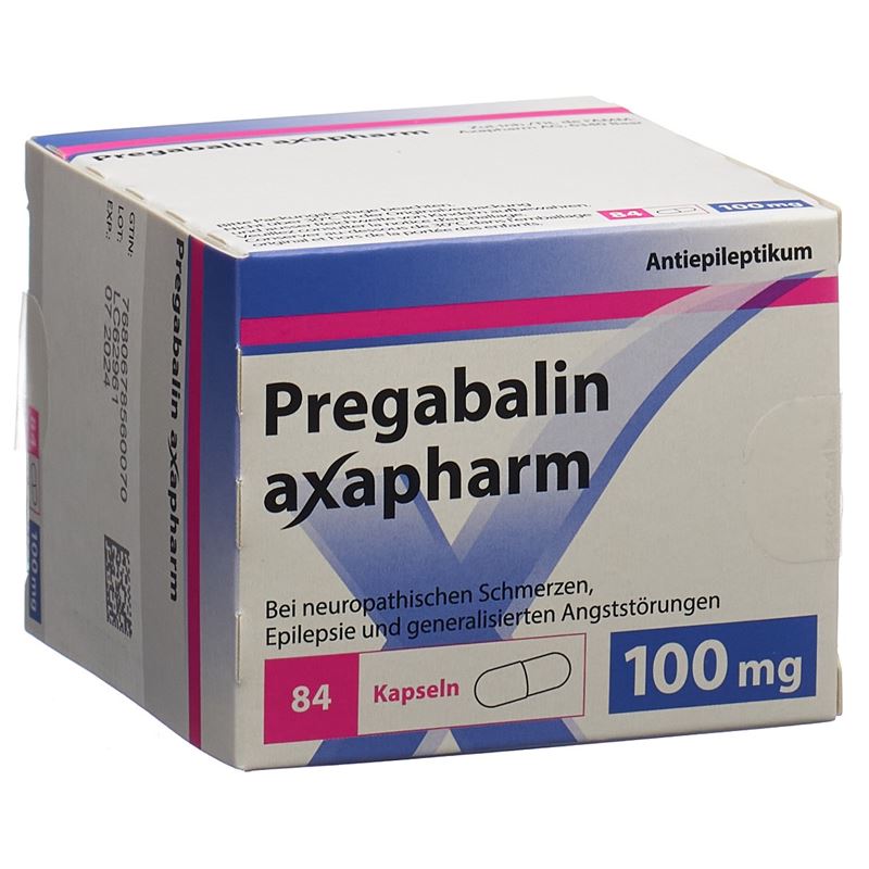 PREGABALIN axapharm Kaps 100 mg 84 Stk