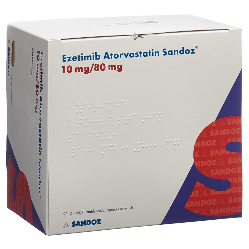 EZETIMIB Atorvast Sandoz Filmtabl 10/80mg 90 Stk