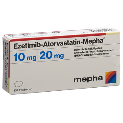 EZETIMIB Atorvast Mepha Filmtabl 10mg/20mg 30 Stk