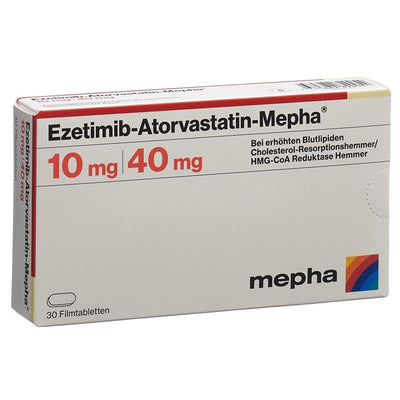 EZETIMIB Atorvast Mepha Filmtabl 10mg/40mg 30 Stk