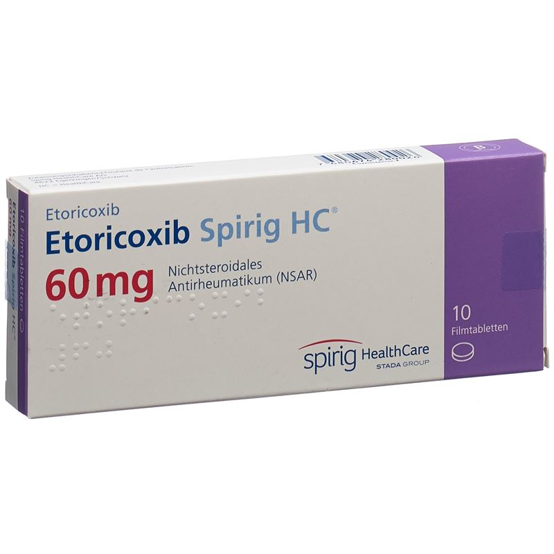 ETORICOXIB Spirig HC Filmtabl 60 mg 10 Stk